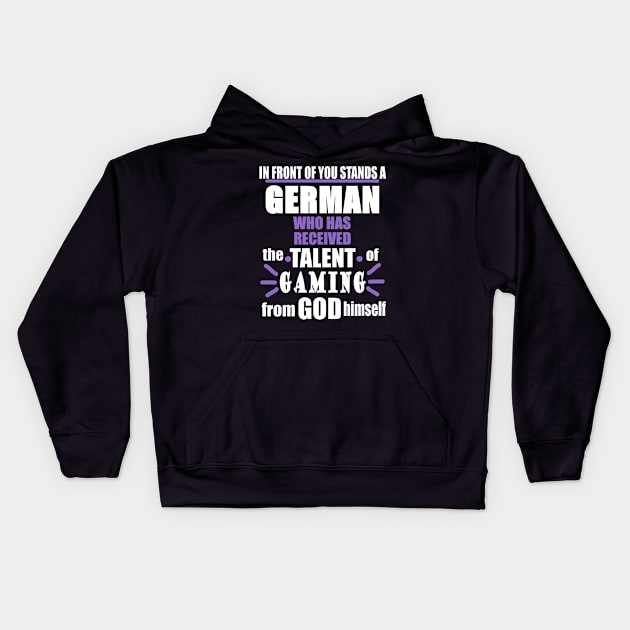 Gaming Germany E-Sport Gamer Team Slogan Kids Hoodie by FindYourFavouriteDesign